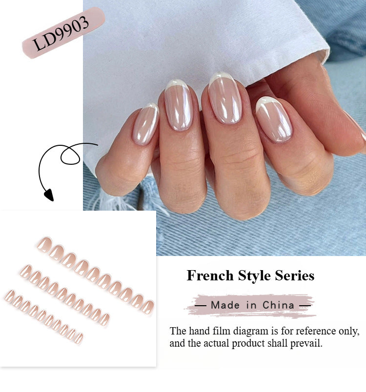 French White Tip Press On Nails – 30pcs Box