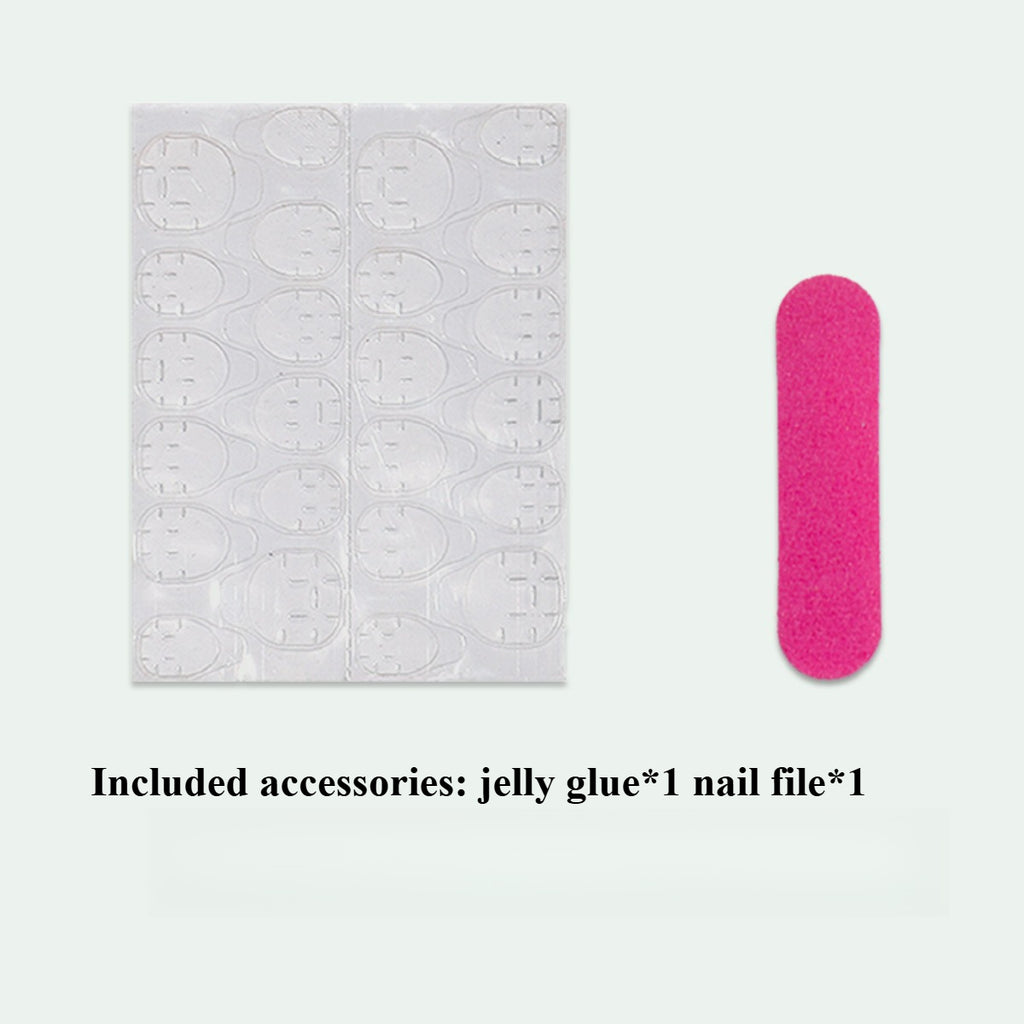 Leopard Print Press On Nails – Brown Green 3D Design 24pcs 