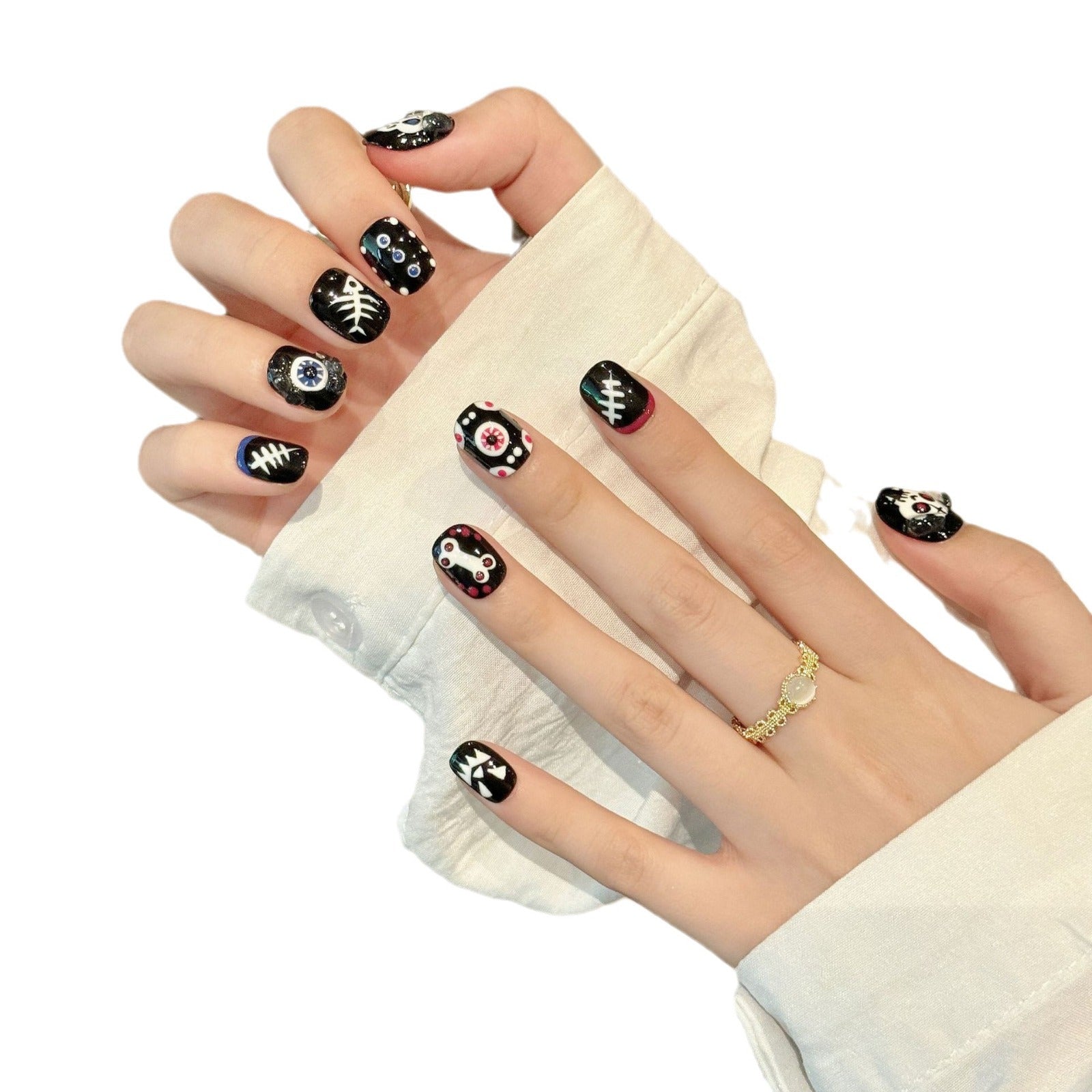 Halloween Dark Gothic Spider Ghost Press On Nails