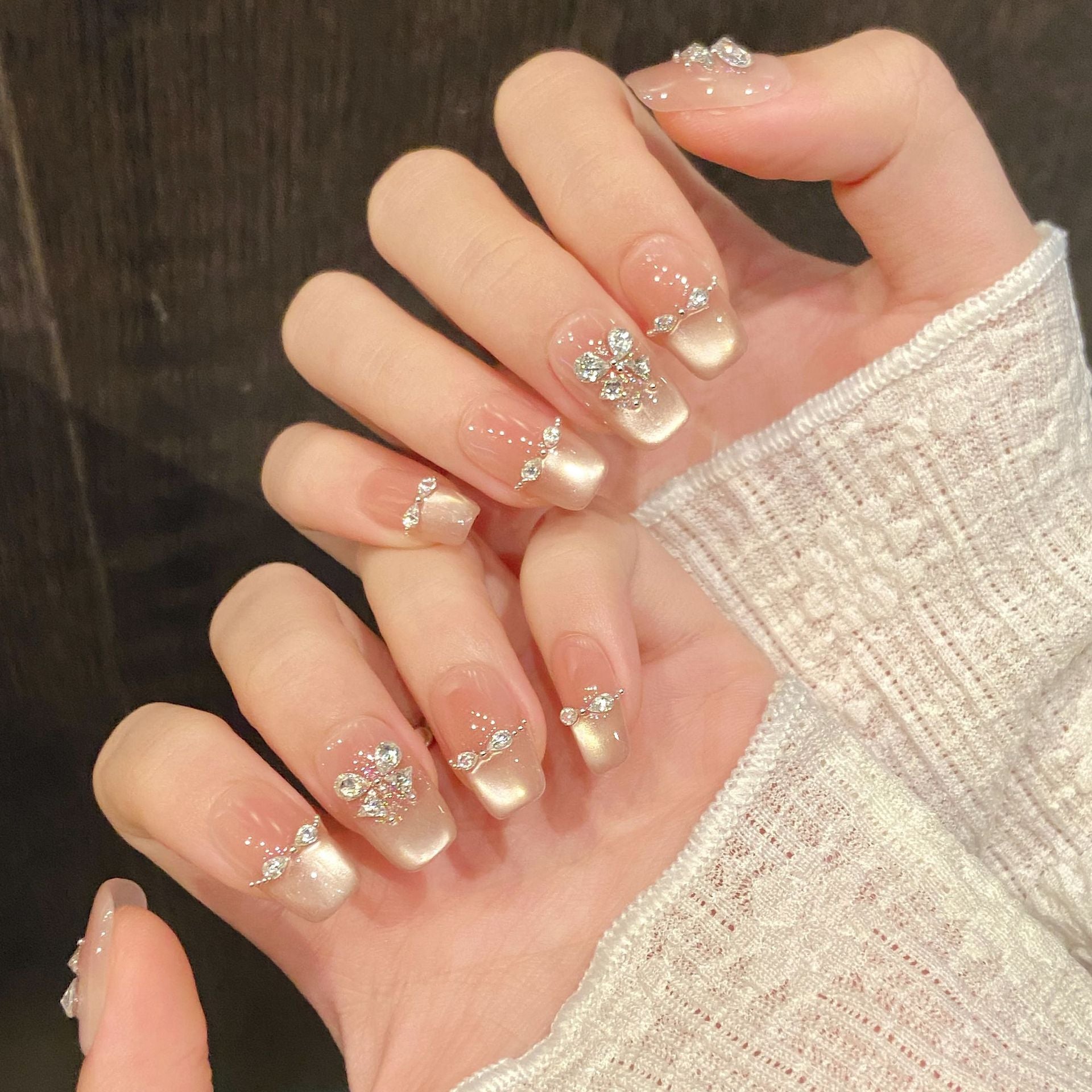 Butterfly、Cat Eye、Press On Nails、Handmade、Rhinestone、Glitter