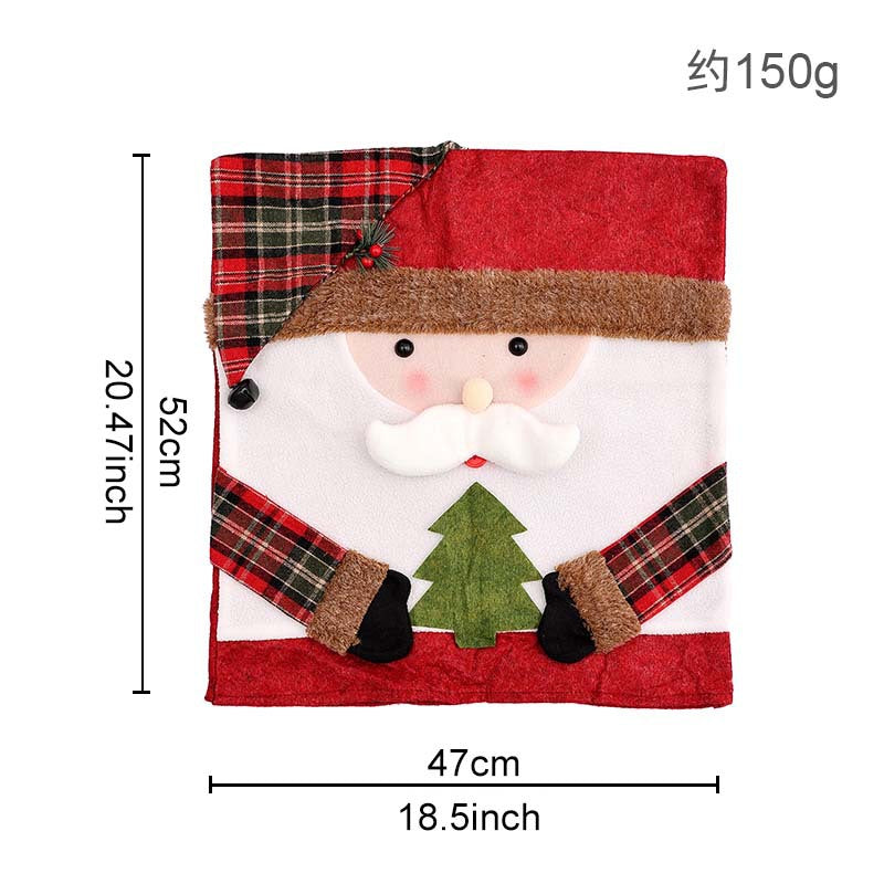 Christmas Chair Covers with Hat – Santa & Snowman Decor