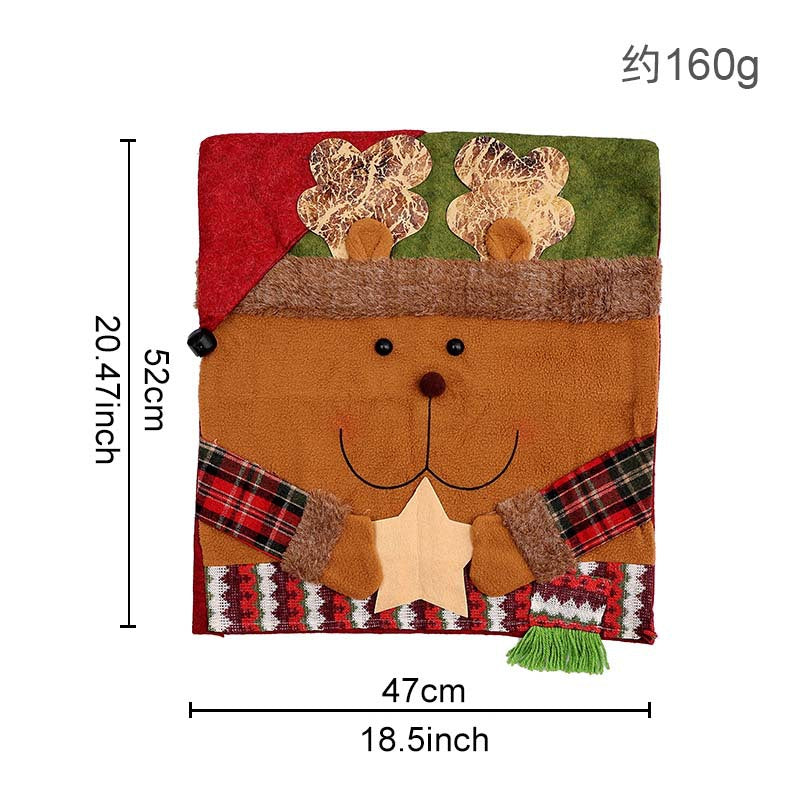 Christmas Chair Covers with Hat – Santa & Snowman Decor