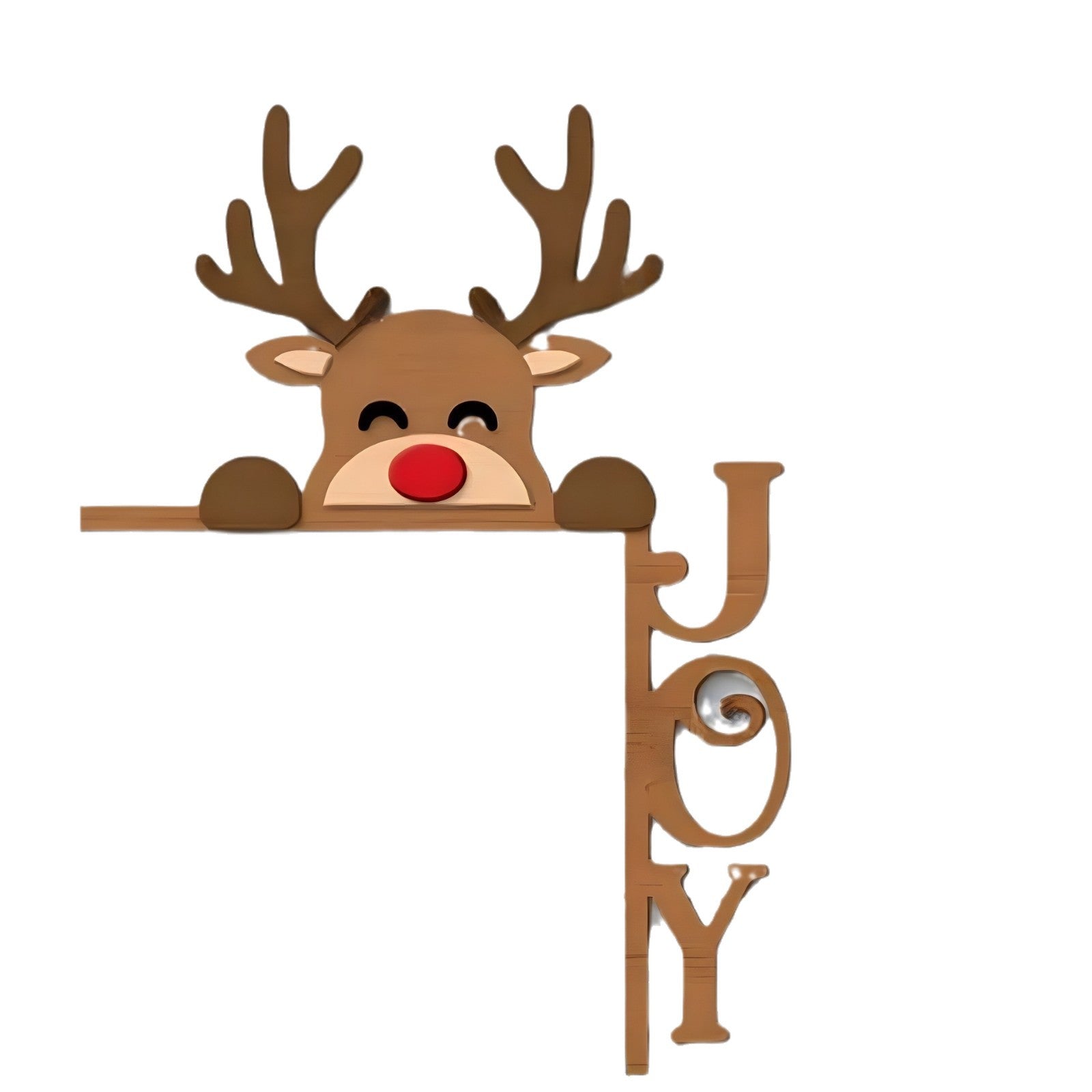 Christmas Wooden Door Frame Decoration – Santa & Reindeer Ornament