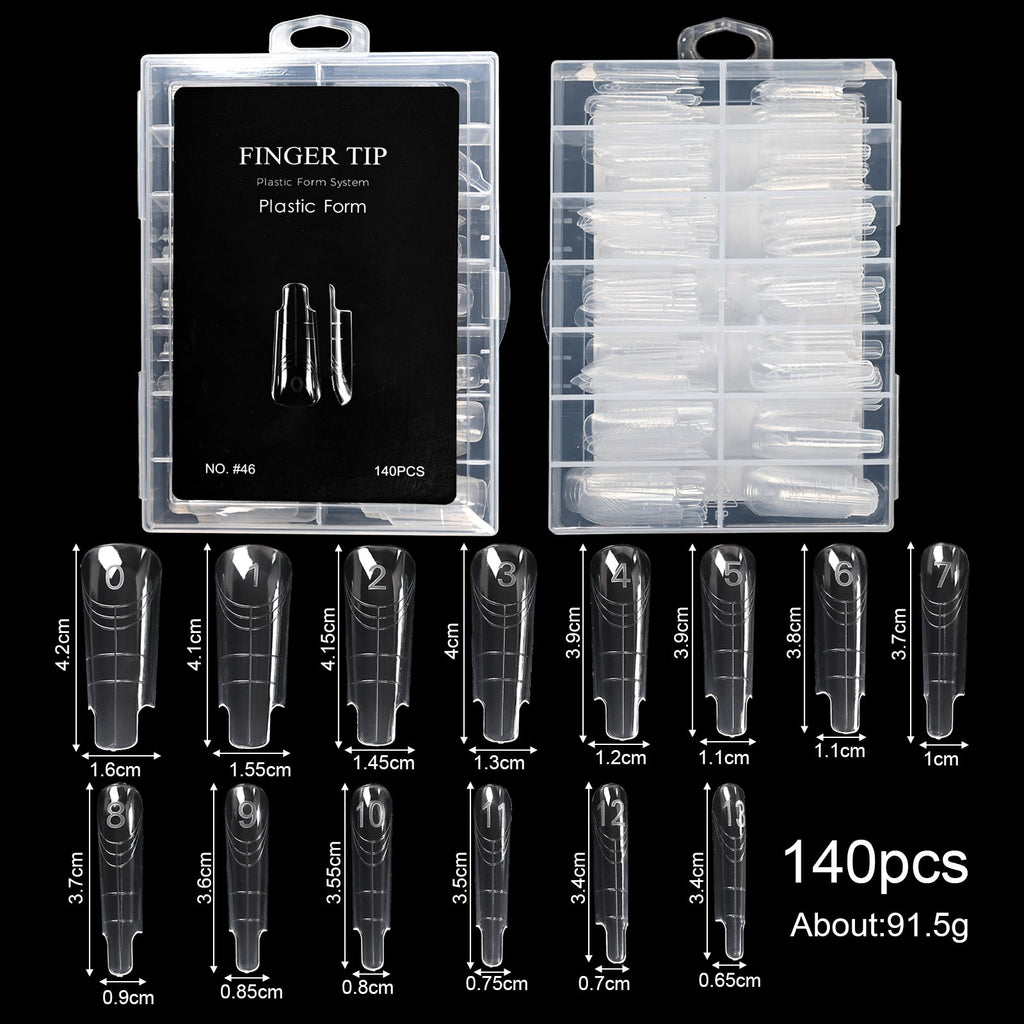 Reusable Stiletto Crystal Nail Forms – Quick Extension UV Gel &amp; Acrylic Nail Mold for DIY Manicure 