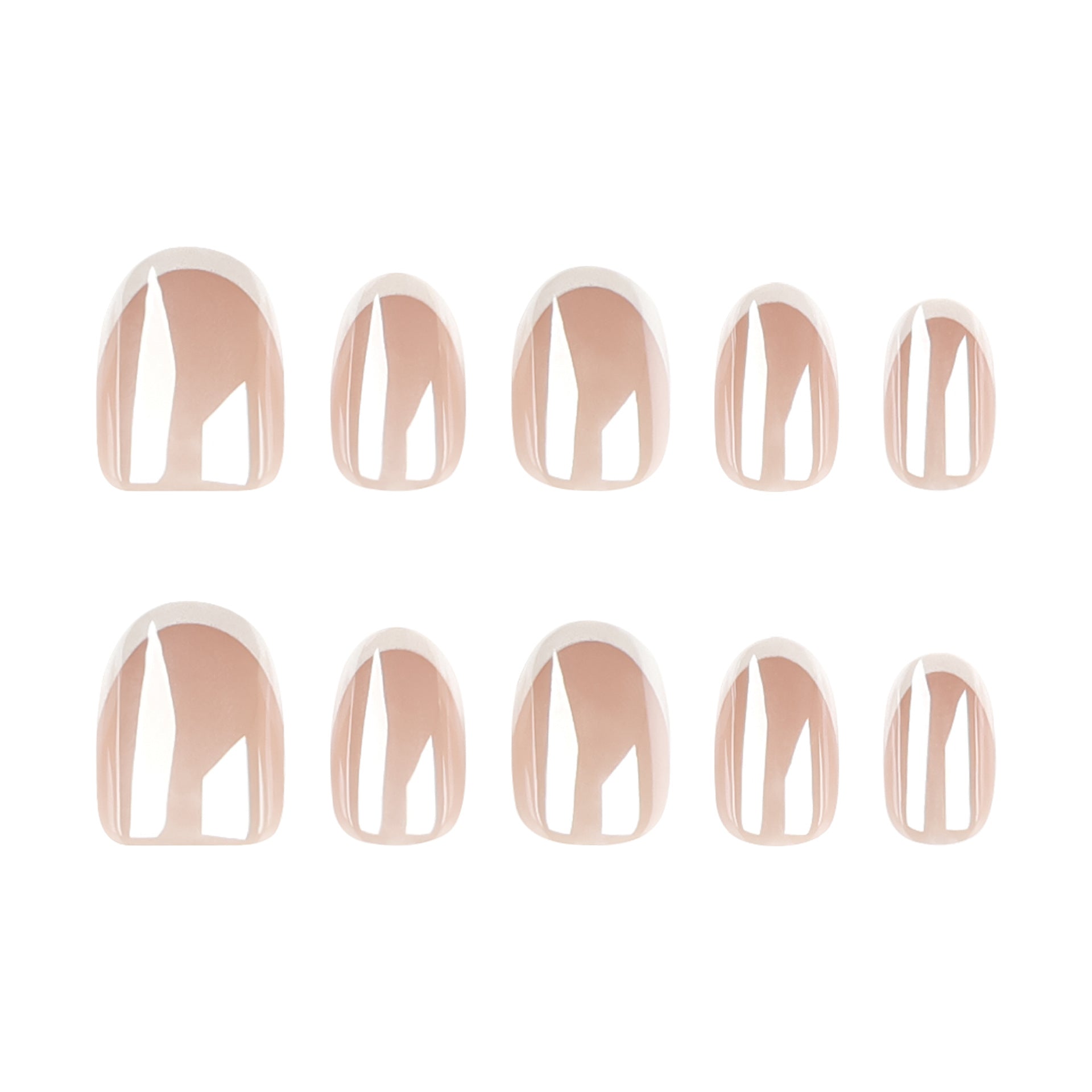 French White Tip Press On Nails – 30pcs Box
