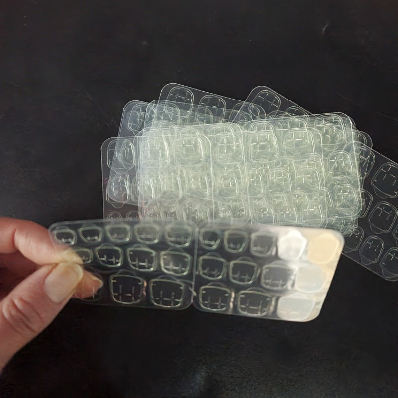 24pcs Nail Adhesive Tabs – Clear Jelly Double-Sided Stickers for Press On Nails 