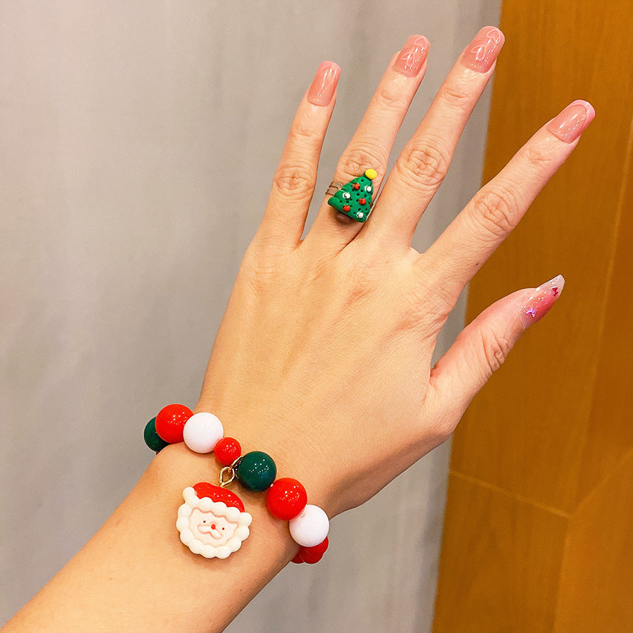 Christmas Handmade Bracelet – Colorful Beaded Holiday Gift