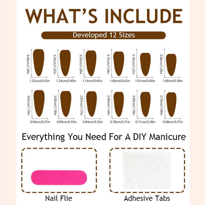 24PCS Long Stiletto Leopard Print Press On Nails – Reusable Fake Nail Tips 