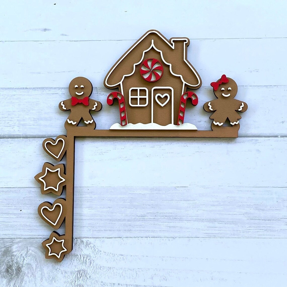 Christmas Wooden Door Frame Decoration – Santa & Reindeer Ornament