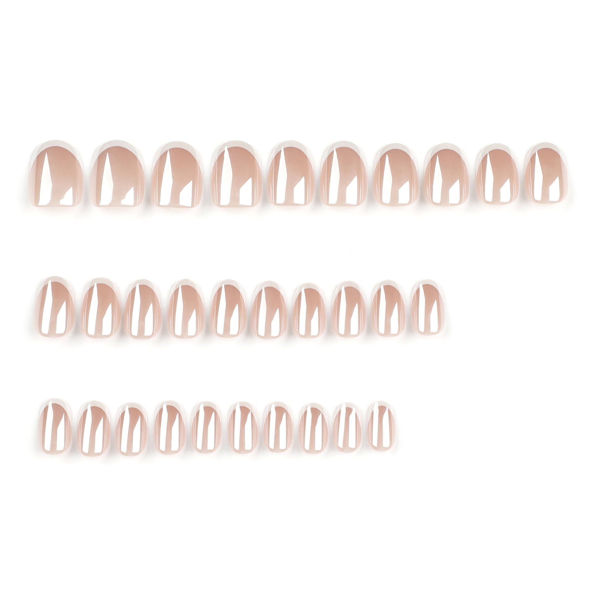 French White Tip Press On Nails – 30pcs Box