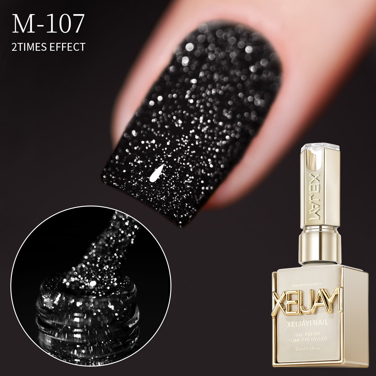 2025 Trending Burgundy Gel Polish Set – Sparkling Diamond Maillard Collection for Nail Salons