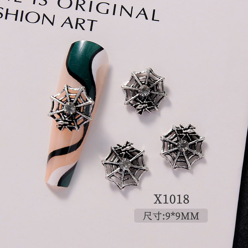 Gothic Punk Nail Art Decorations – Skull Cross Heart Alloy Charms 