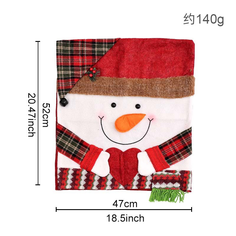 Christmas Chair Covers with Hat – Santa & Snowman Decor