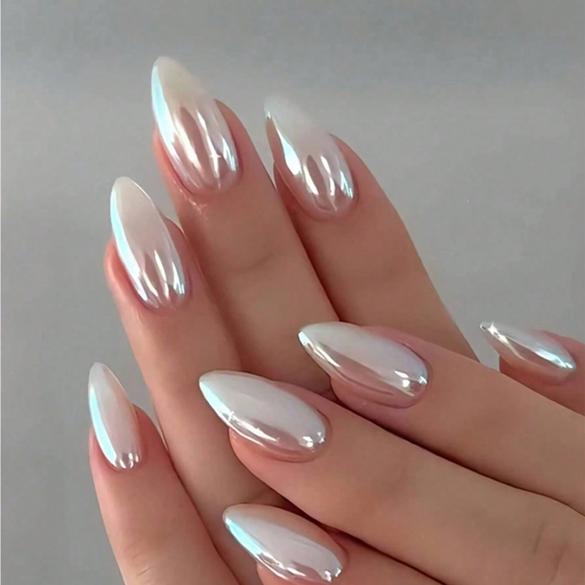 Aurora Chameleon Press On Nails – Almond Shape Medium Long 