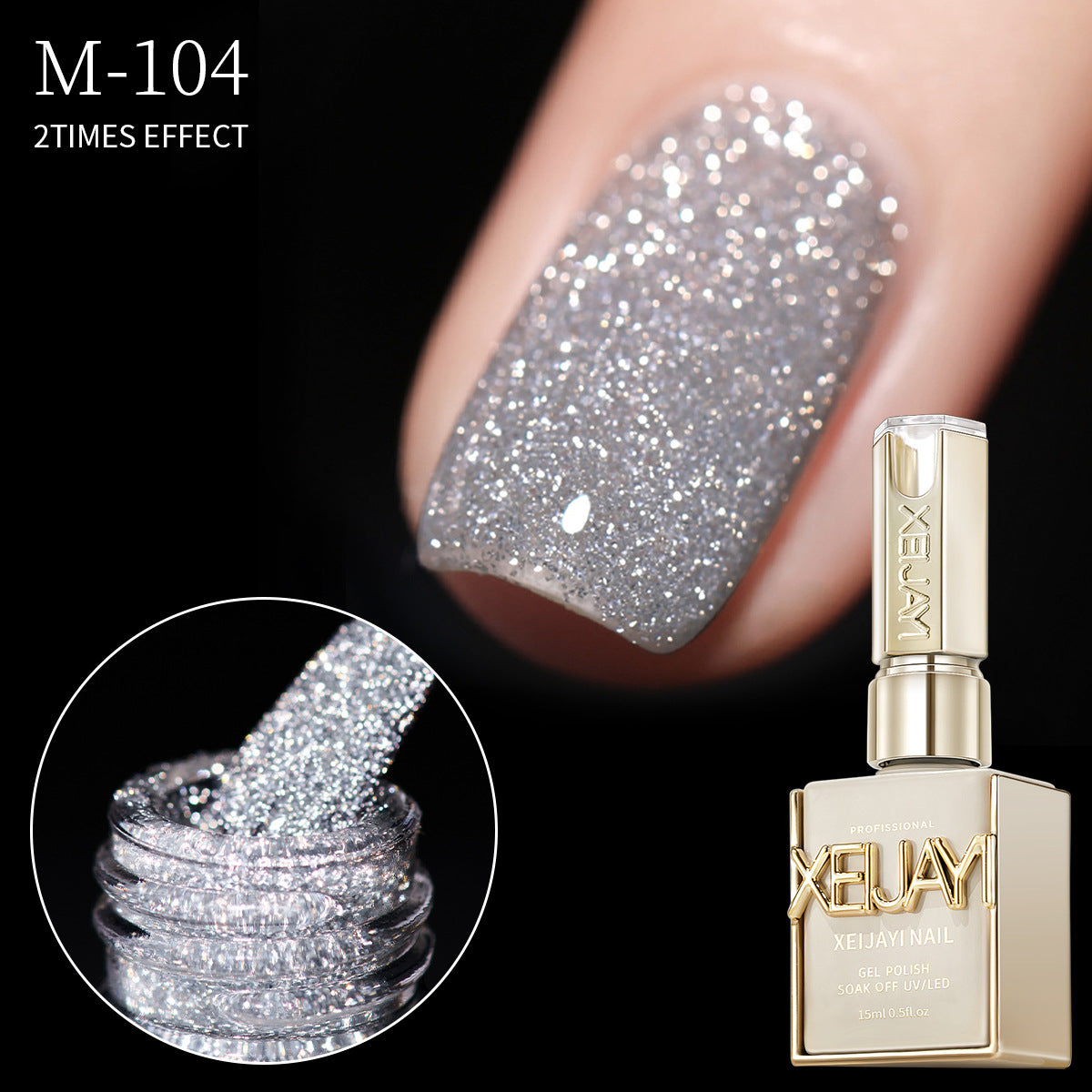 2025 Trending Burgundy Gel Polish Set – Sparkling Diamond Maillard Collection for Nail Salons