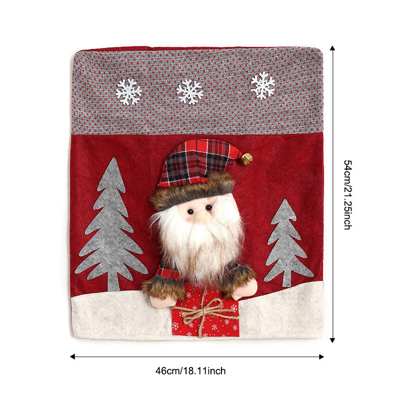 Christmas Chair Covers with Hat – Santa & Snowman Decor