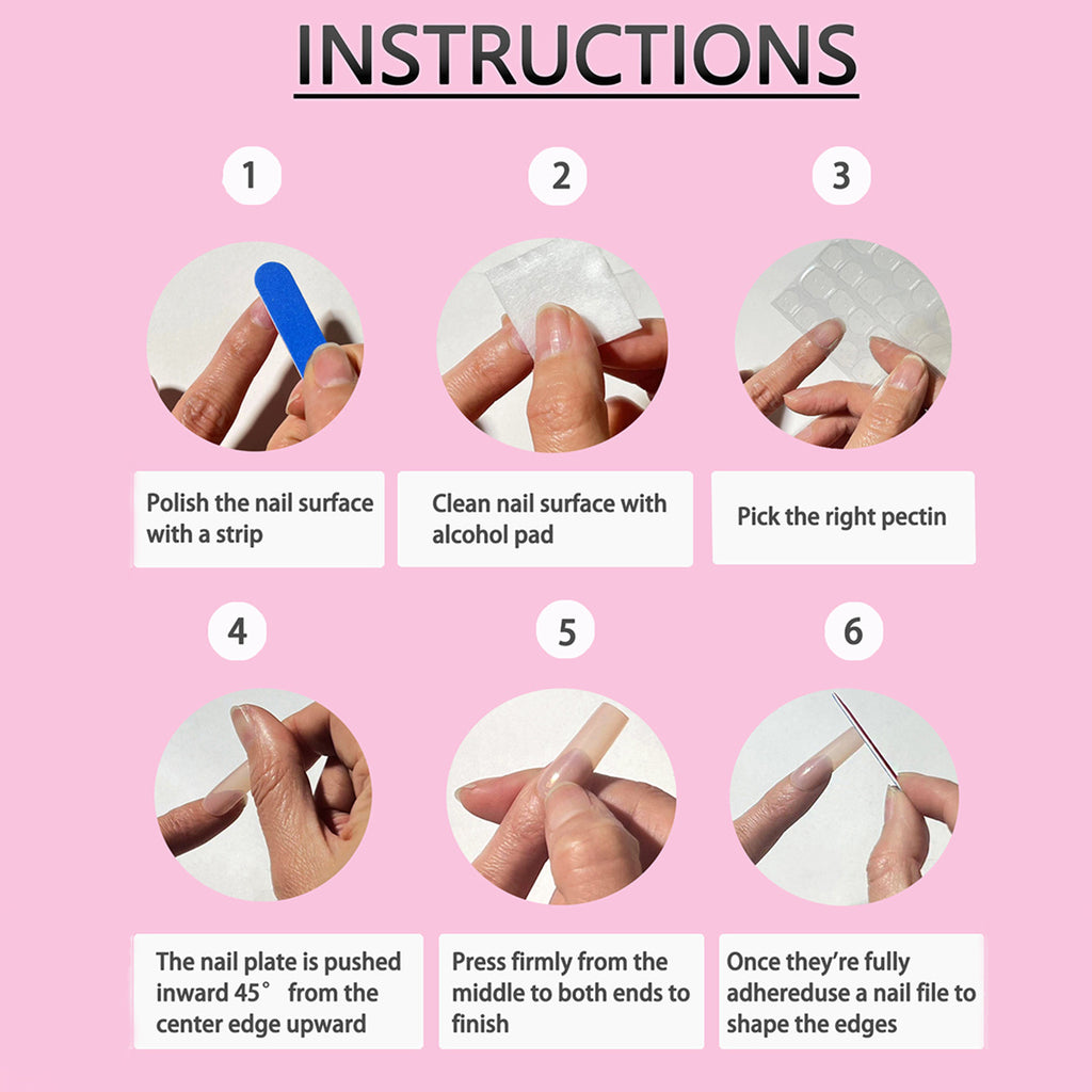 24pcs Almond Shape Press On Nails – Pearl Flower Glossy Fashion Fake Nails 