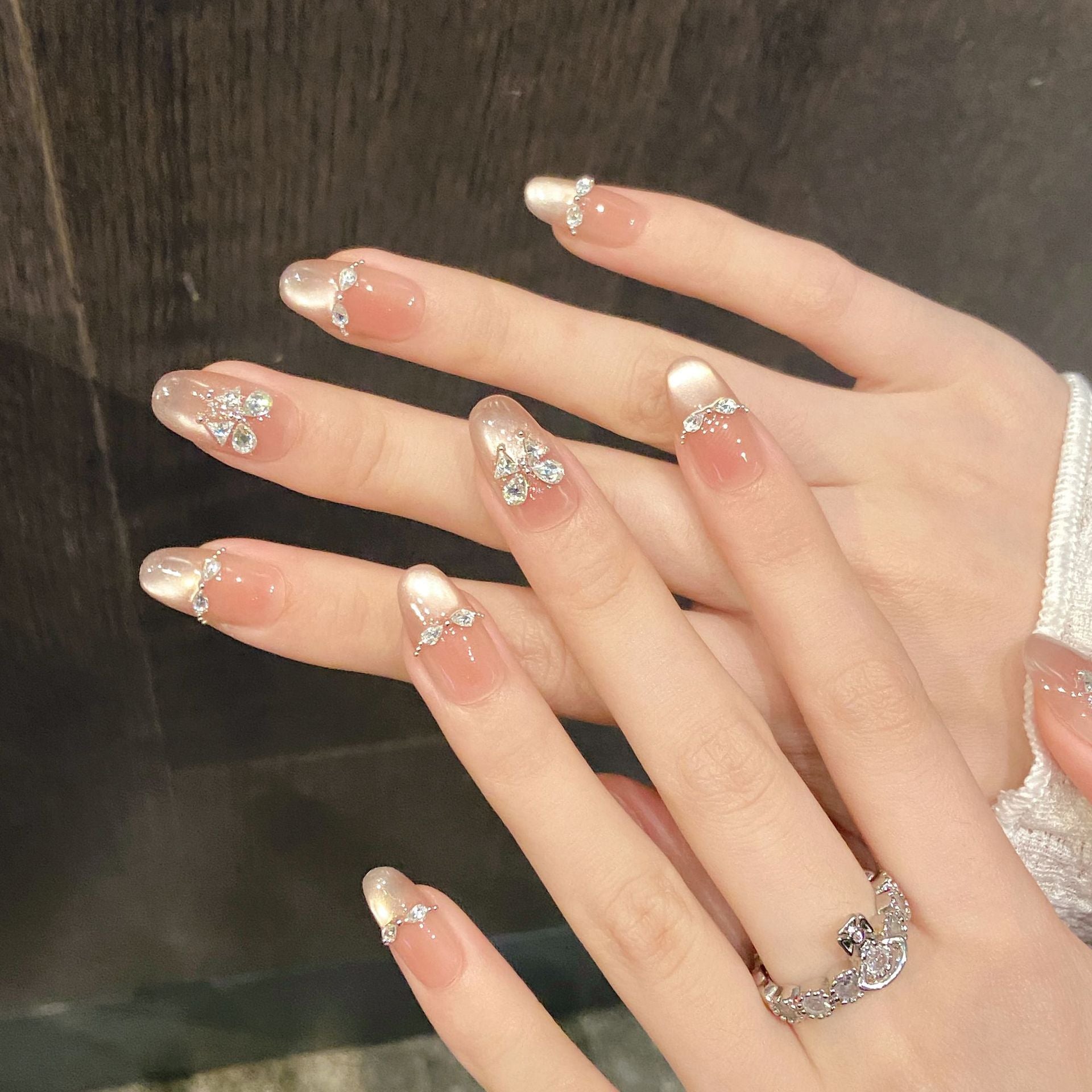 Butterfly、Cat Eye、Press On Nails、Handmade、Rhinestone、Glitter