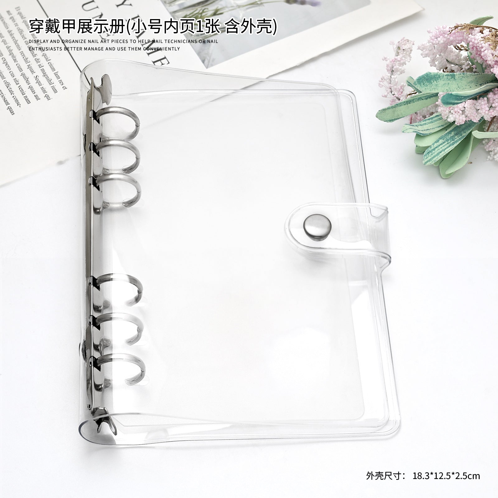 Press On Nails Storage Book – Nail Art Display Organizer, Reusable Collection Album for Fake Nail Tips 