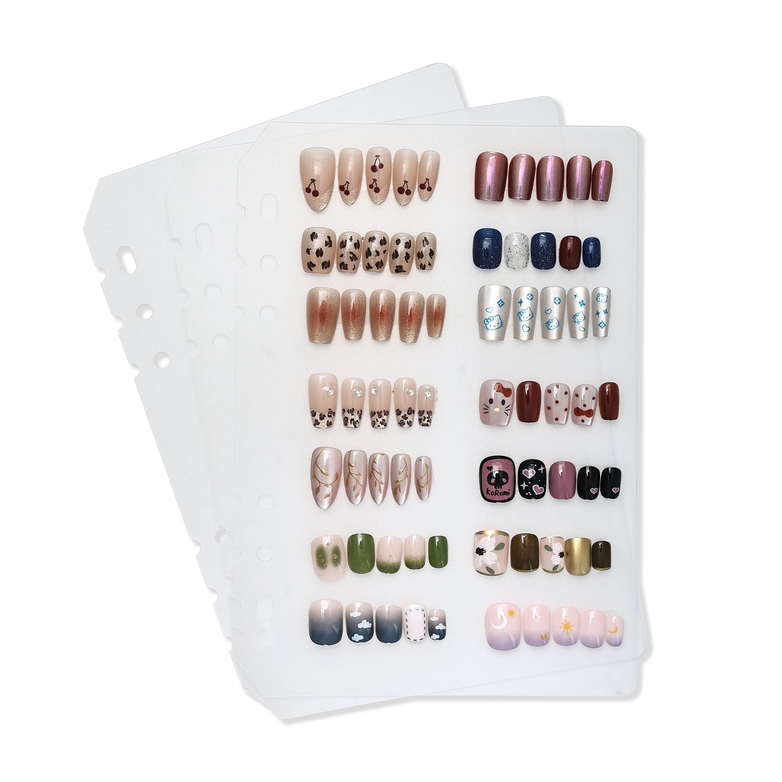 Press On Nails Storage Book – Nail Art Display Organizer, Reusable Collection Album for Fake Nail Tips 