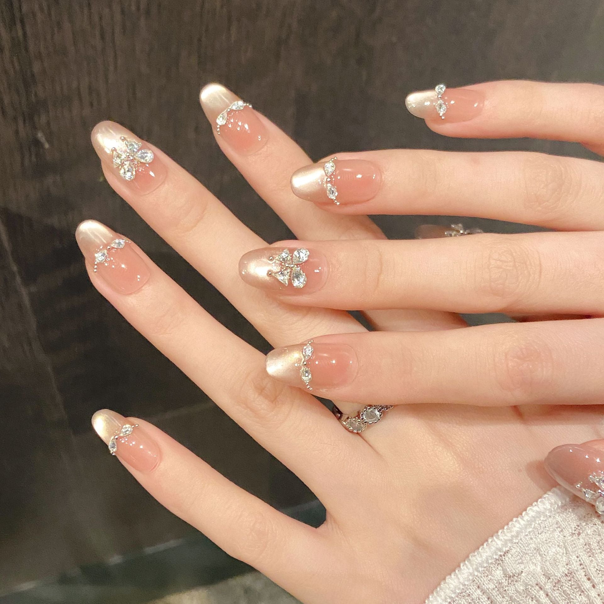 Butterfly、Cat Eye、Press On Nails、Handmade、Rhinestone、Glitter