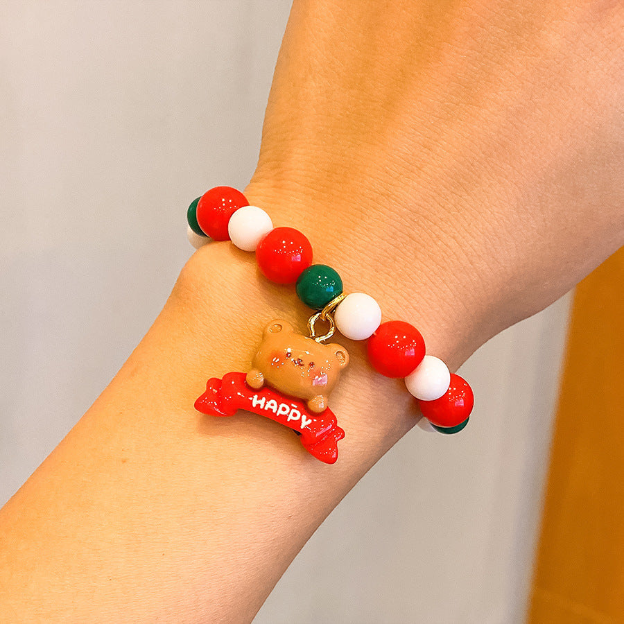 Christmas Handmade Bracelet – Colorful Beaded Holiday Gift