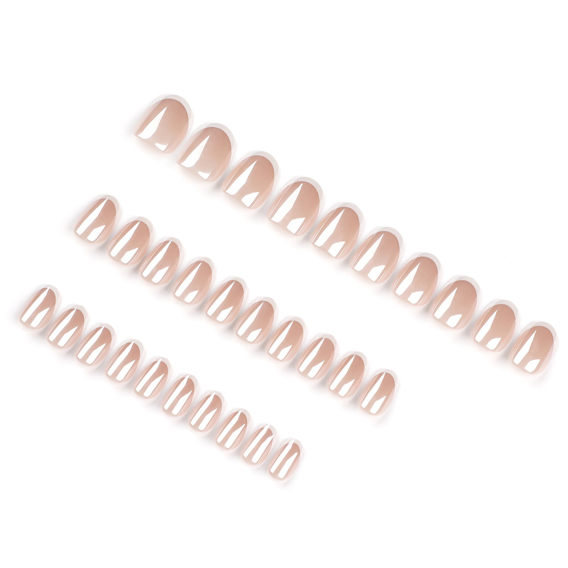 French White Tip Press On Nails – 30pcs Box