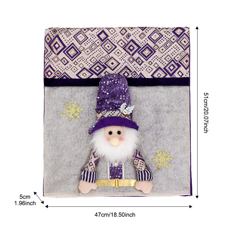 Christmas Chair Covers with Hat – Santa & Snowman Decor