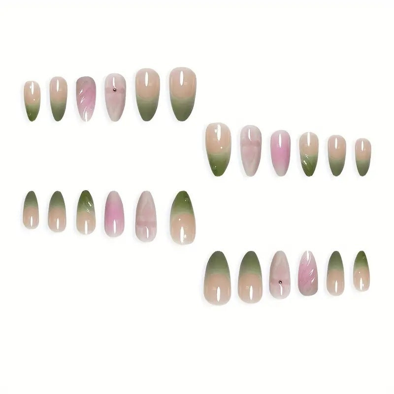 Sweet Pure Flower Wearing Armor Removable Fake Nails