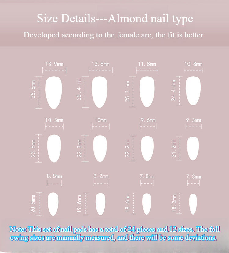 French Silver 3D Short Almond Press On Nails