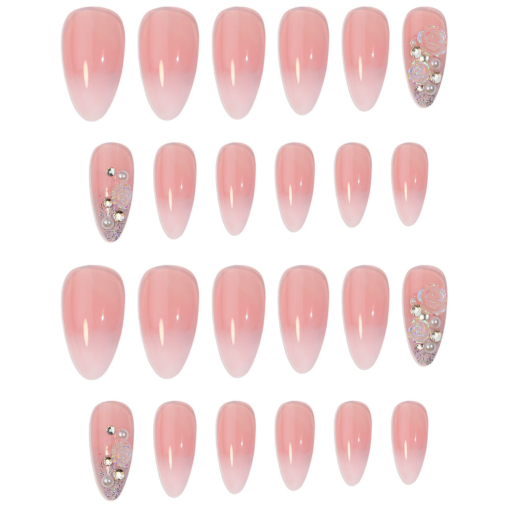 Spot Drill Preserved Flowers Fake Nails Tip Wear Manicure